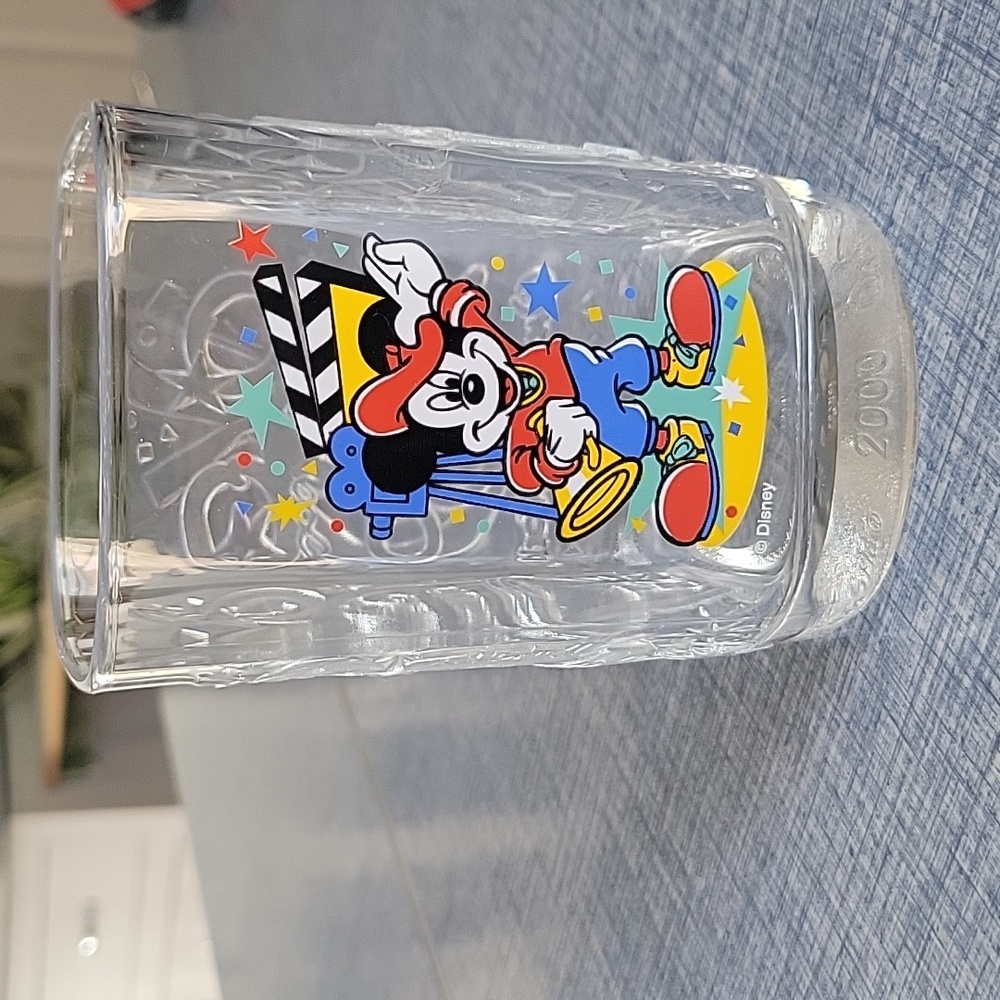Walt Disney World Mickey Mouse Glass 2000 Anniversary McDonald's.